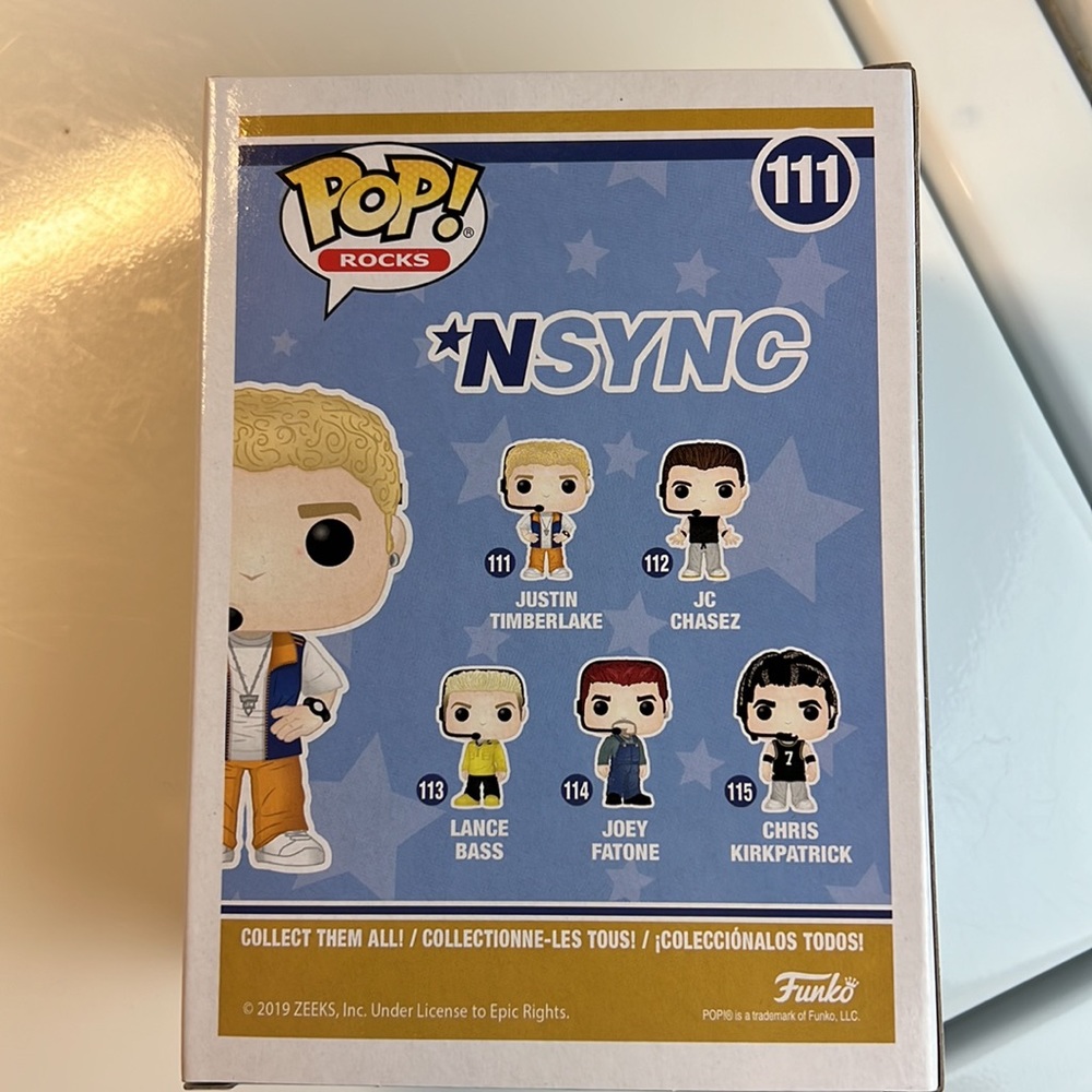 Funko POP! Rocks: N-SYNC ☆Justin Timberlake☆ #111 w/ protector - Picture 3 of 6